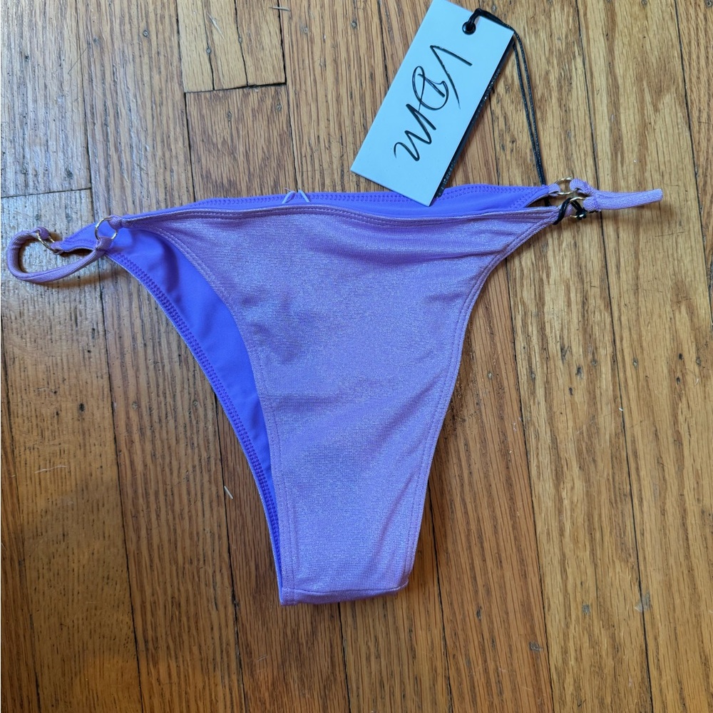 VDM Shimmering purple String Bikini Bottom medium Cheeky Marley NEW cute comfy